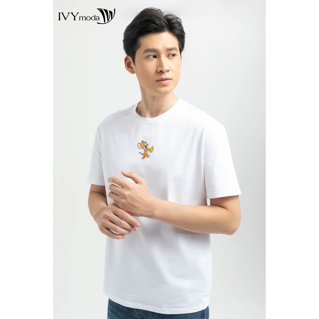 Áo thun nam cổ tròn IVY moda MS 57E2948