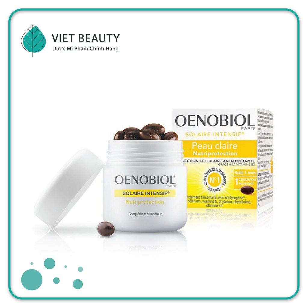 OENOBIOL - Viên Uống Chống Nắng Nội Sinh, Trắng Da, Chống Lão Hoá [Chính Hãng] Nhập Khẩu Pháp