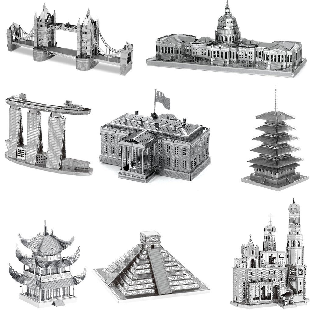 Mô Hình Kim Loại 3D Lắp Ráp Công Trình Kiến Trúc (Tự Ráp)