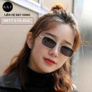 [ HÀNG GỌNG KIM LOẠI] Kính Râm Pan Niang Vuông Hot Trend Tiktok - Kính Chữ Nhật Form Nhỏ Xíu idol Tiktok
