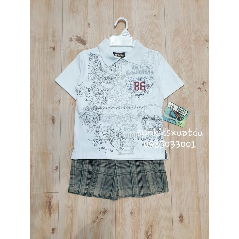 Bộ bé trai Boys áo trắng 86