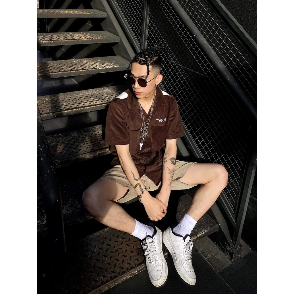 SƠ MI TAY NGẮN NHUNG TĂM-008 | BigBuy360 - bigbuy360.vn