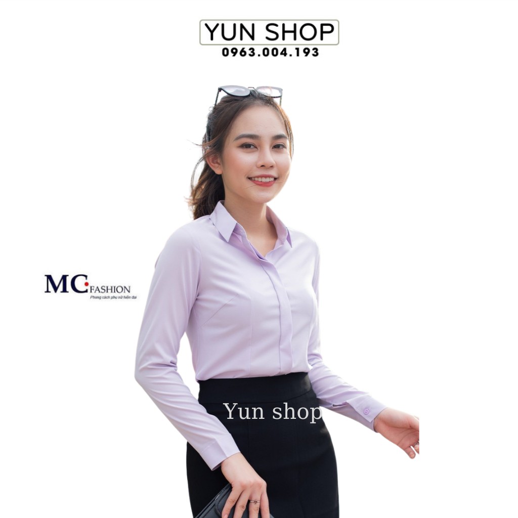 Áo Sơ Mi Công Sở DàiTay - MC Fashion A198 MàTím Nhạt