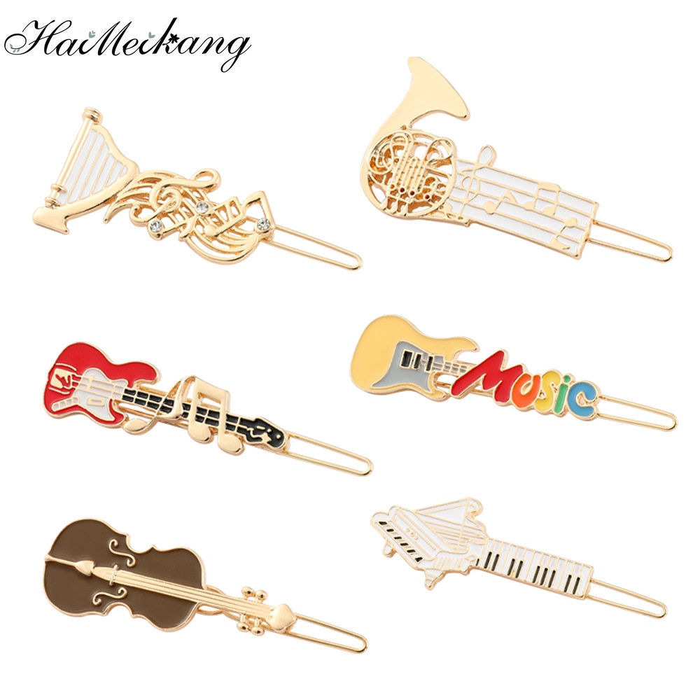 Kẹp tóc Haimeikang hình đàn violin thời trang Hàn Quốc cao cấp