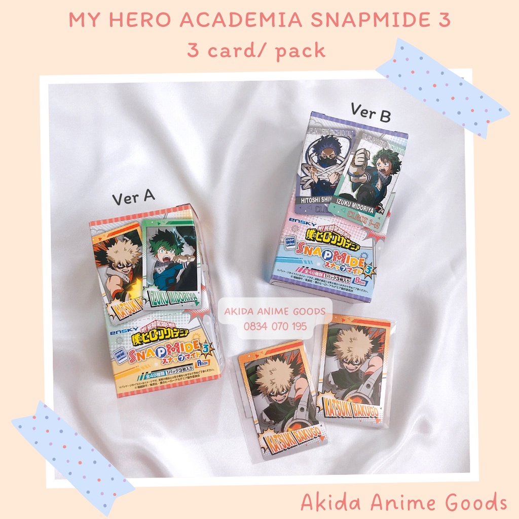 『Sẵn』Pack random/ thẻ nhân phẩm - snapmide 3 - My hero Academia