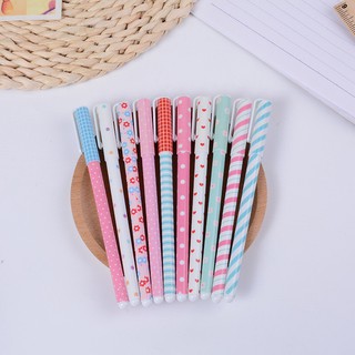 Bút nước mực xanh, đen, đỏ, hồng, tím, xanh lá cây, cam, bút bi cute hoạ tiết dễ thương