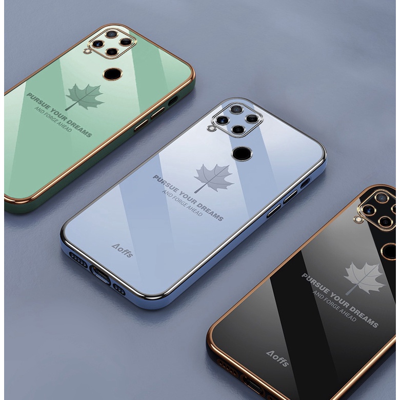 Ốp lưng Realme C15 Ốp Điện Thoại Họa Tiết Lá Phong Cho Realme C12 C35 8i 8 pro 9 pro 9i 5 5i 6i C3 C21Y C25Y C20 C11 2021 FY