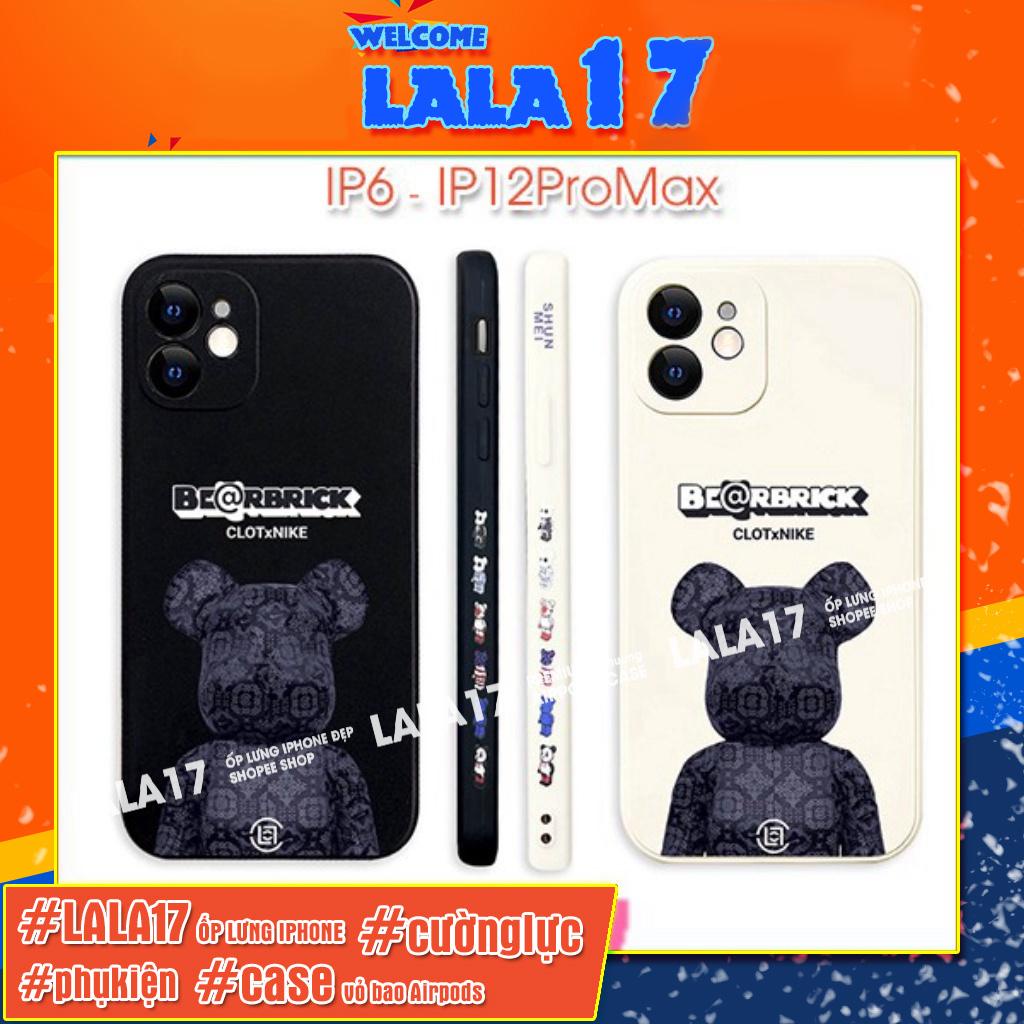 Ốp lưng iphone Bear Brick cạnh vuông in hình viền 6/6plus/6s/6splus/7/7plus/8/8plus/x/xs/11/12/pro/max/plus/promax