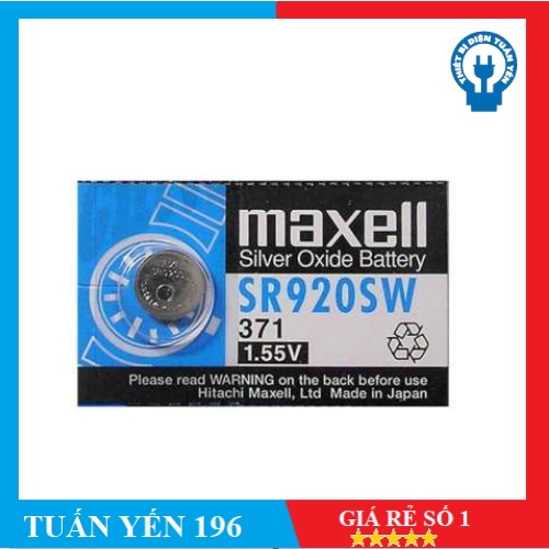 (1 Viên)Pin Đồng hồ đeo tay Maxell SR920 1.55V 371