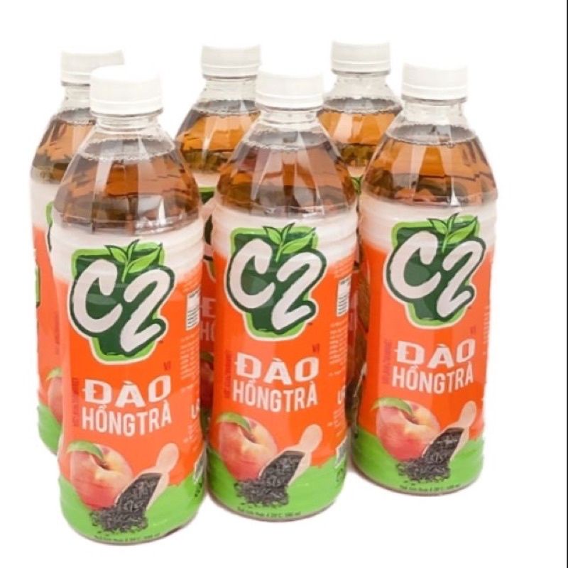 Lốc 6 chai C2 đào chai 445ml