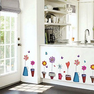 Decal dán tường hoa và bướm