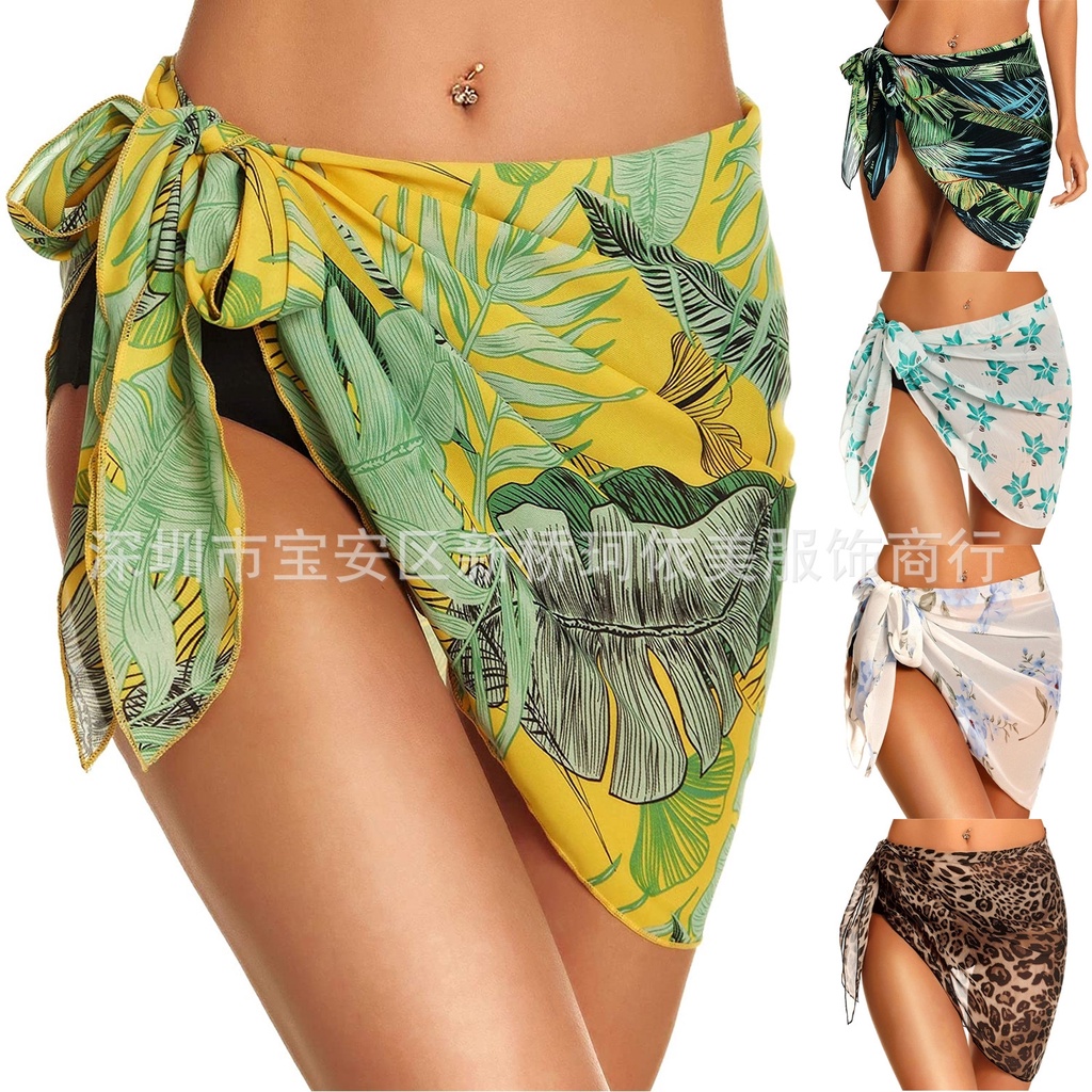 Nikole Áo Khoác Ngoài bikini Đi Biển Vải Voan Ngắn Xuyên Thấu Cỡ Lớn