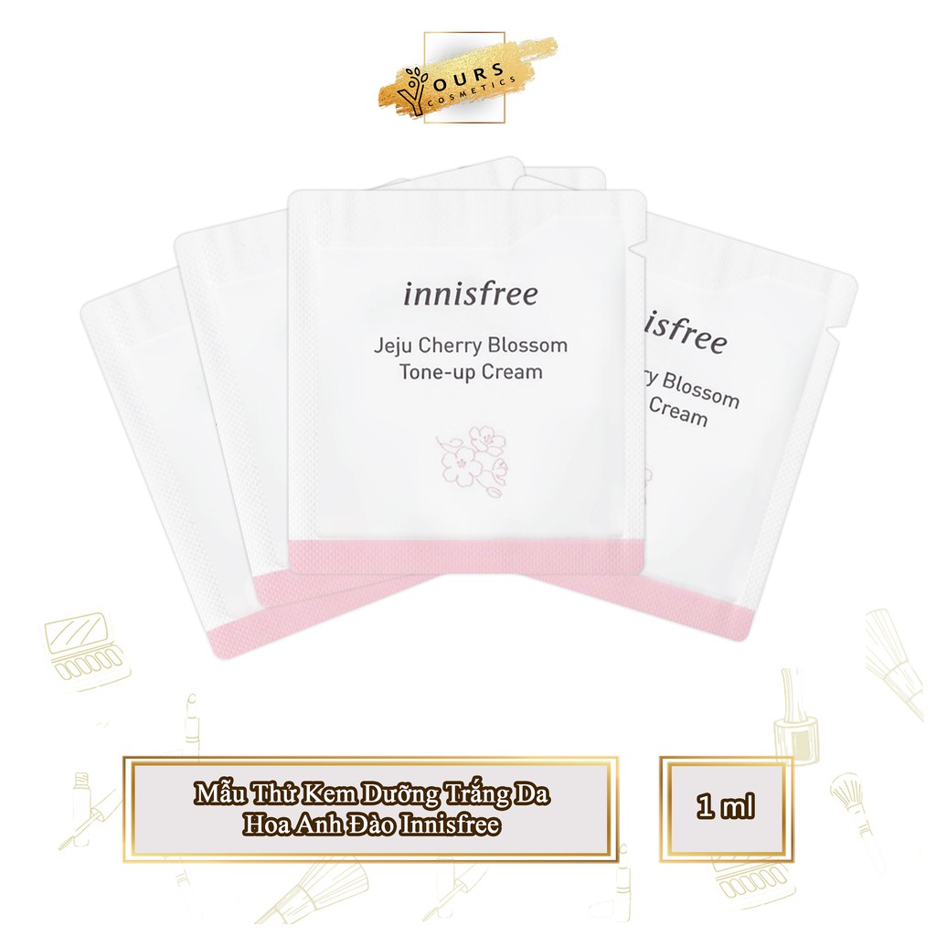 [Auth Hàn] Combo Mẫu Thử Kem Dưỡng Trắng Da Hoa Anh Đào Innisfree Cherry Blossom Tone Up Cream - Mẫu thử kem dưỡng trắng