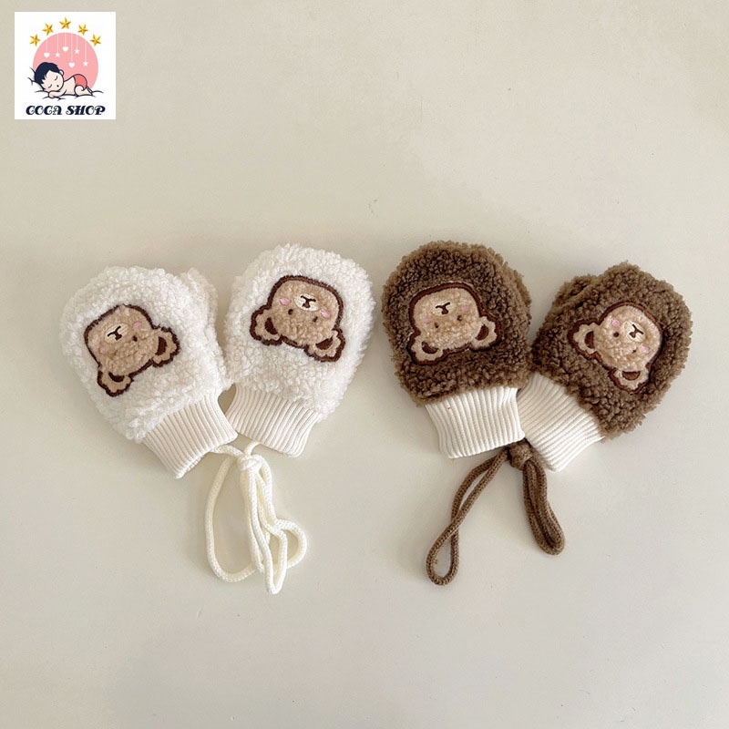 Găng tay gấu 3 màu cho bé yêu