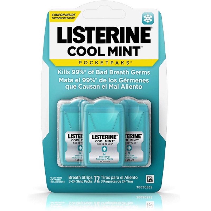 Miếng ngậm Listerine -Mỹ 🇺🇸72 pieces
