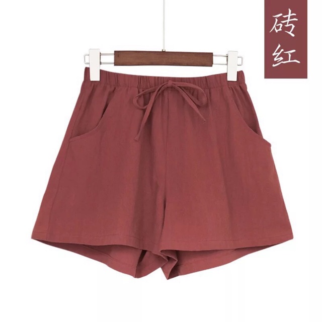 Quần shorts nữ, quần đùi đũi cạp chun QĐ1