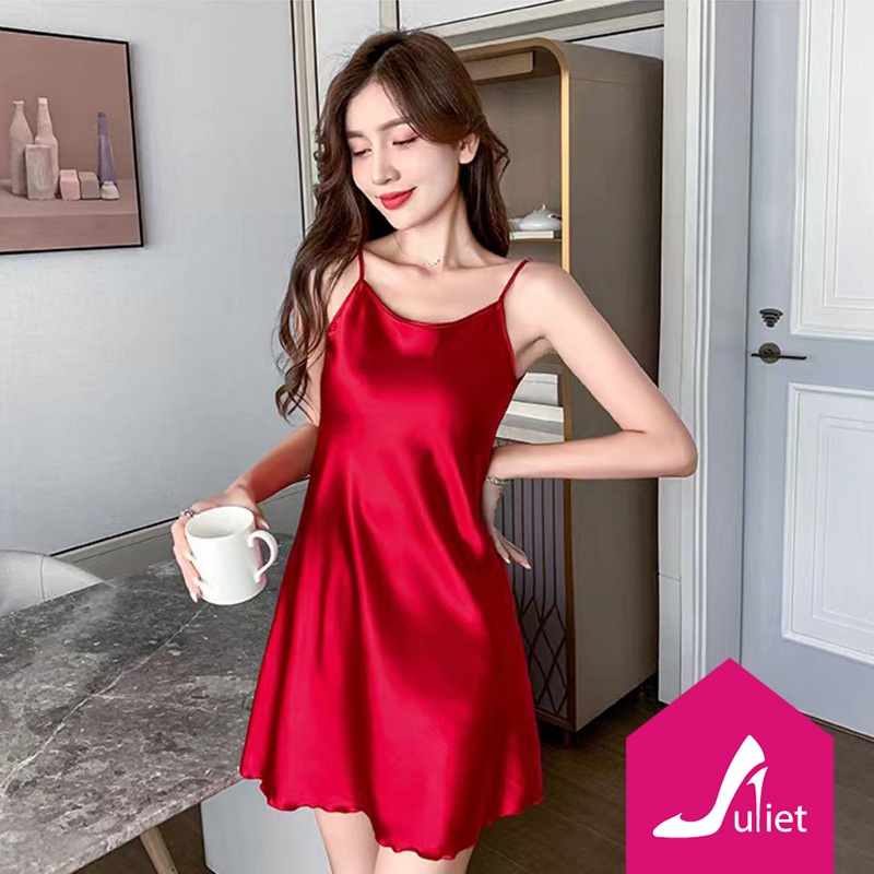 Váy Ngủ 2 Dây, Đầm Ngủ Sexy Dễ Thương chất Lụa Satin Cao Cấp