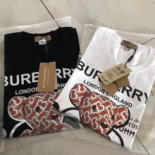 ! Áo Thun Thời Trang Burberry! Áo Thun Cotton Ngắn Tay In Họa Tiết Cá Tính Dành Cho Nam