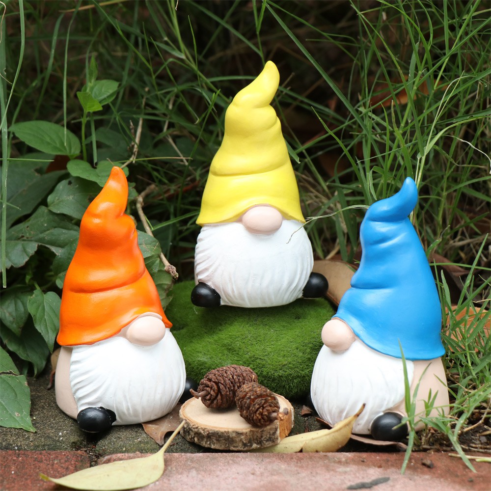 MIOSHOP Yard Faceless Gnome Statue Funny Magic Elves Garde Goblin Figurines Ornaments Lawn Resin decoration Outdoor Dwarf