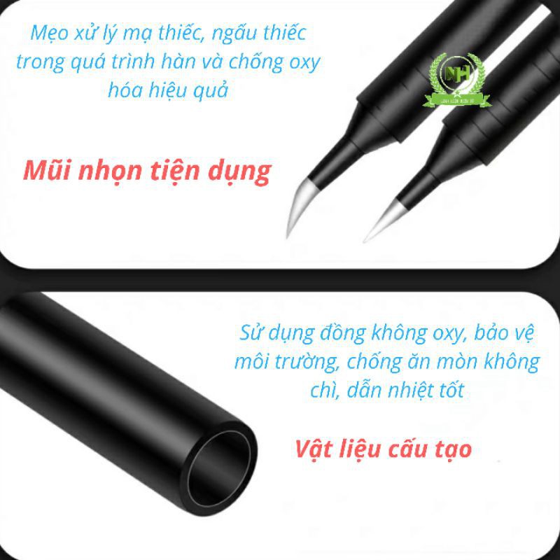 (LKNH) Mũi hàn HAKKO không chì Mạ Đen sử dụng cho trạm hàn 900M.933.376.907.913.951+ Loại Cao Cấp Loại Tốt