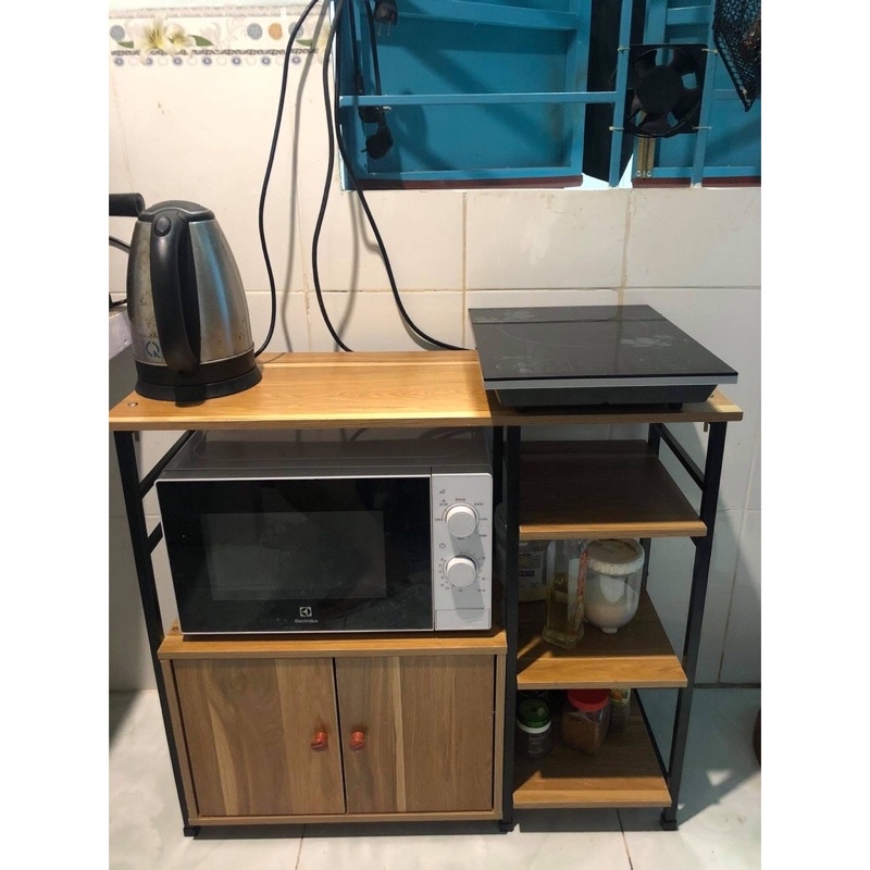 Kệ lò vi sóng CÓ CỬA 2 GIAN