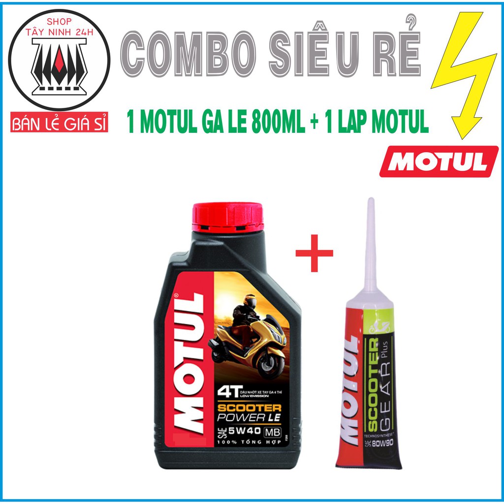 COMBO MOTUL SCOOTER POWER LE 800ML + 1 LAP MOTUL 80W90 120ML