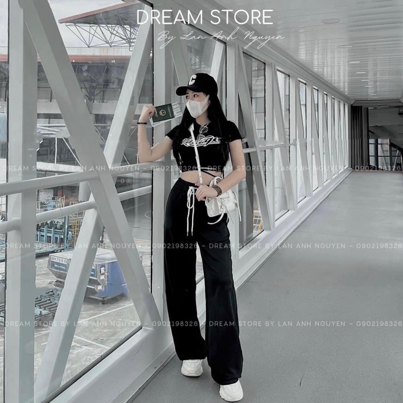 SET ÁO CROPTOP BODY + QUẦN SUÔNG HAI MÀU