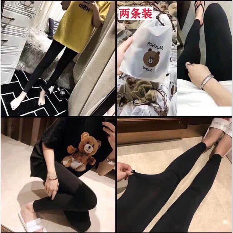 [FreeShip 50K] Quần Legging GẤU BROWN Thun Lạnh