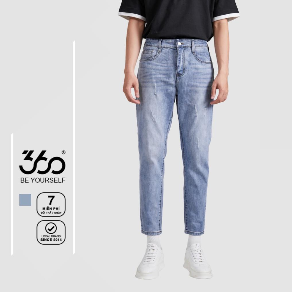 Quần jean nam thương hiệu 360 Boutique màu xanh denim - QJDOL324 !