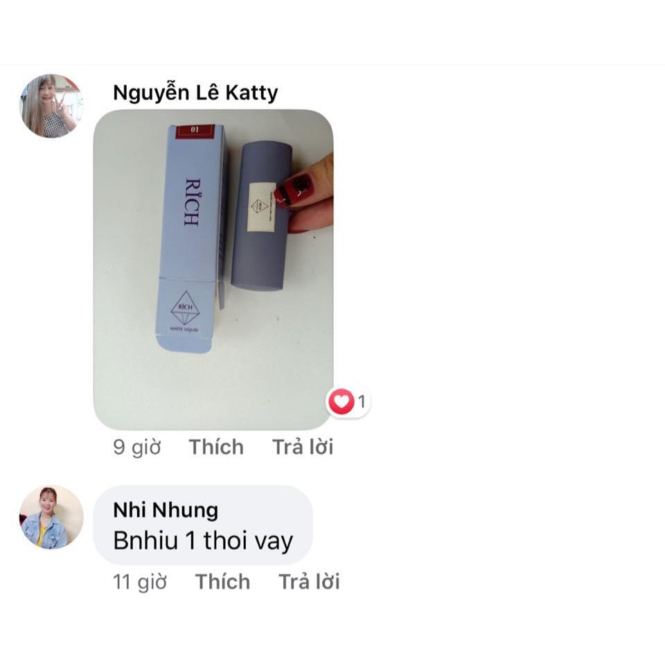 Son sáp lì RICH chính hãng màu đỏ lạnh siu xinh | BigBuy360 - bigbuy360.vn