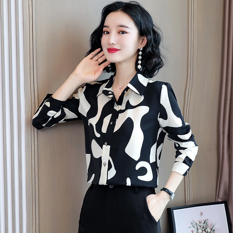 Áo Sơ Mi Vải Lụa Satin Sang Trọng Thời Trang Cho Phụ Nữ Trung Niên Từ 40 Tuổi