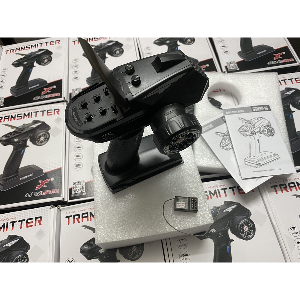 Tay Dumborc 6 kênh TX + RX X6F/X6FG Dumbo RC X4 X6 4CH 6CH sóng điều khiển 2.4GHz phủ sóng xa 500m