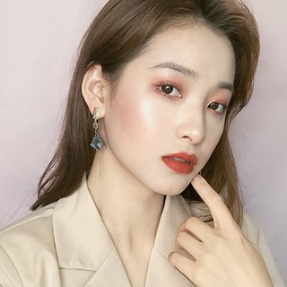 S925 Bạc Kim Hàn Quốc Tính Khí Phong Cách Thoáng Mát Bông Tai Hình Học Nữ Hợp Thời Trang Nhìn Mặt Mỏng Siêu Cổ Tích Bông Tai 1013-1
