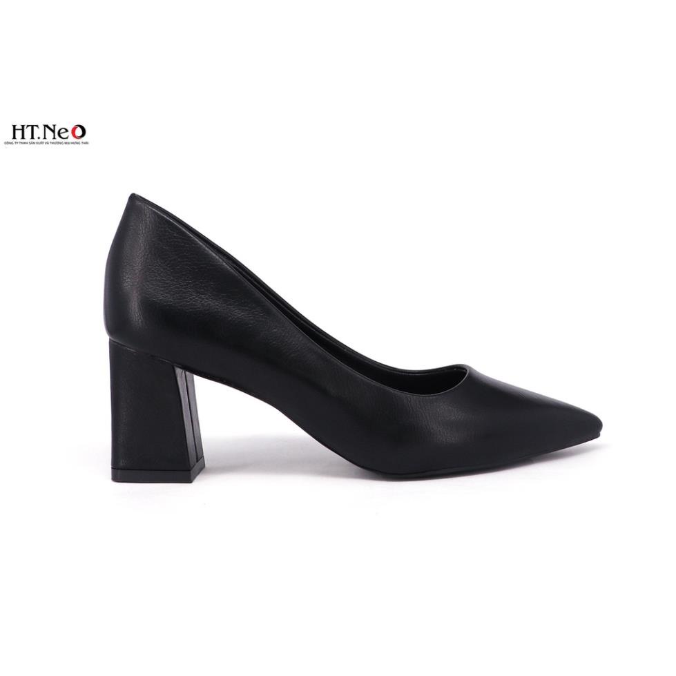 Giày công sở nữ - giày da nữ HT.NEO da bò thật 100% kết hợp gót vuông 7cm bọc da cực sang, cực đẹp CS140 "