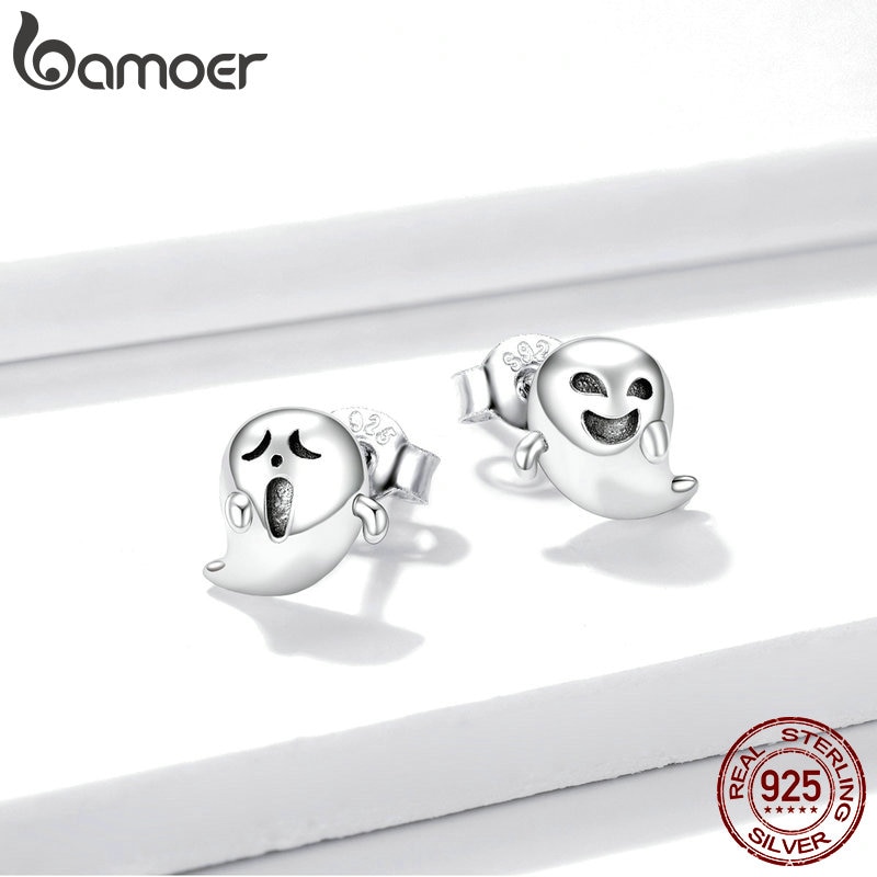 Đôi Bông Tai Bamoer Bằng Bạc 925 Hình Chú Ma Nhỏ Dành Cho Nữ