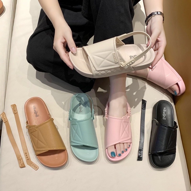 Giày sandal nữ đi học đế cao 3 phân ulzzang đẹp HAVAVA SD006