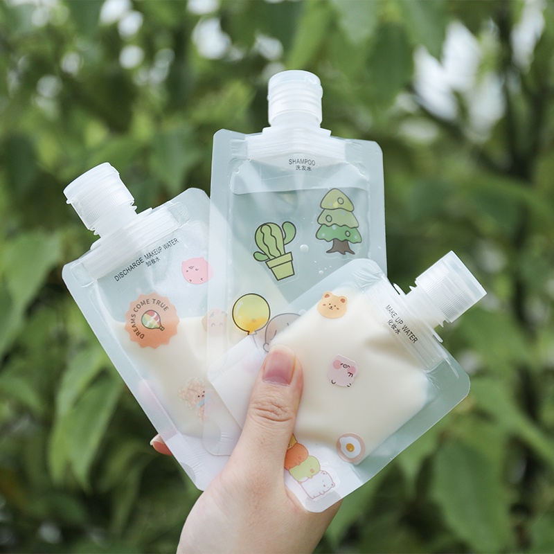 Túi đựng đồ trong suốt nhỏ gọn tiện lợi cho du lịch 30/50/100ml