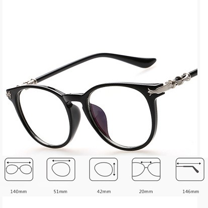 Gọng kính nam nữ, Mắt kính thời trang hàn quốc giả cận không độ K349 thu_sam_shop | BigBuy360 - bigbuy360.vn