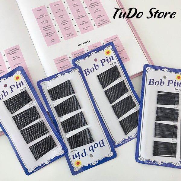 Vỉ kẹp tăm Bob pin, Ghim Tăm Kẹp Tóc tiện lợi cho nữ P02