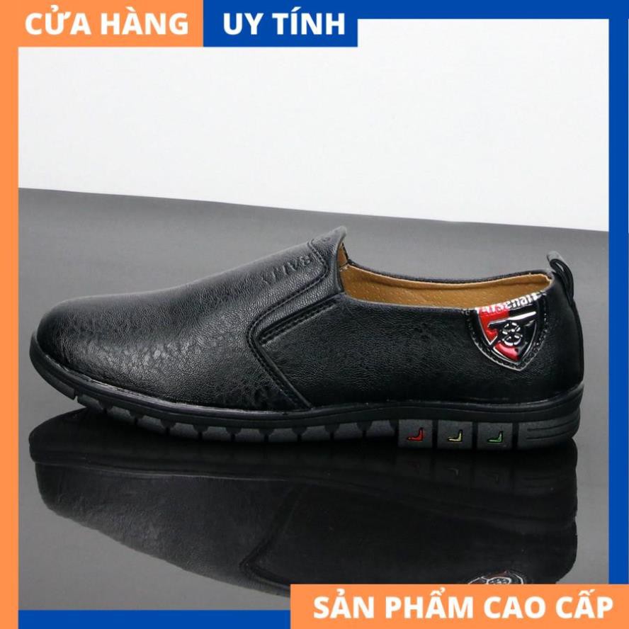 Giày lười nam đen đế đen đẹp VP456 Gấu Nâu [HÀNG CAO CẤP] | BigBuy360 - bigbuy360.vn