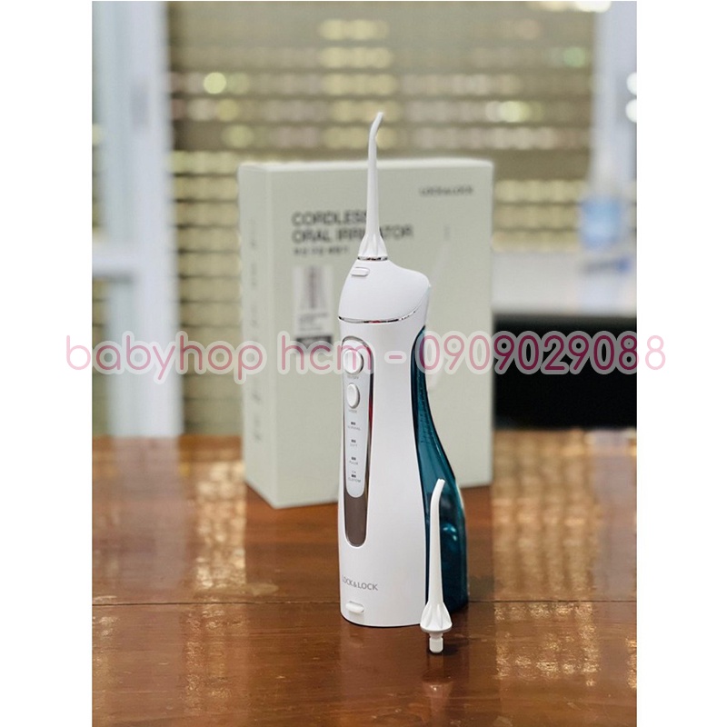 [BH 12 tháng] Máy tăm nước không dây Lock&amp;Lock Cordless Oral Irrigator ENR156BLU [200ml] Màu xanh