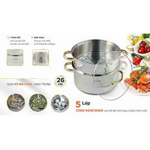 Bộ nồi inox 5 đáy Kangaroo KG864, 865, 866
