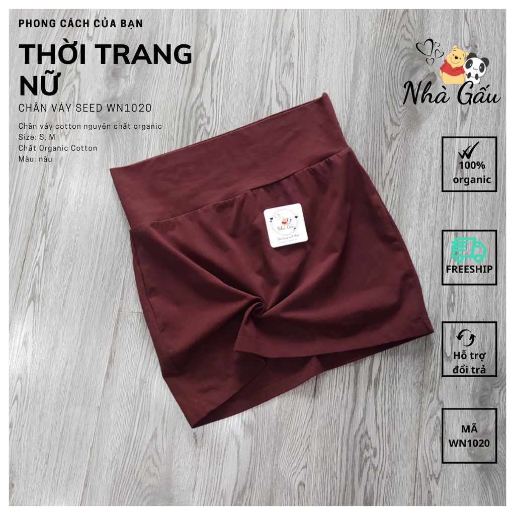 Chân váy nữ Seed 100% hữu cơ organic cotton