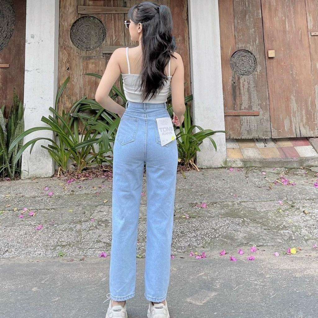 Quần jean nữ - Quần baggy nữ cao cấp dáng suông phong cách Ulzzang chất liệu bò dày dặn không giãn MT3024-3025 | BigBuy360 - bigbuy360.vn