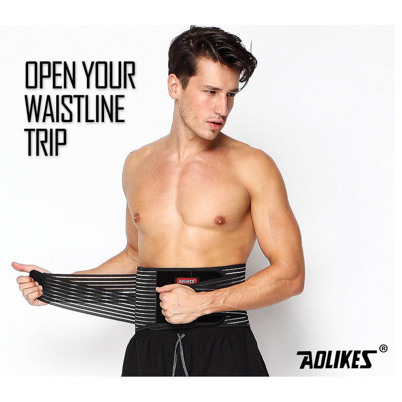 ✔️✔️ Đai lưng tập GYM, bảo vệ cột sống, chống gù lưng 5 nẹp thép THÁO RỜI  Aolikes FN7996 - TẶNG 1 MÁY MASSAGE MINI