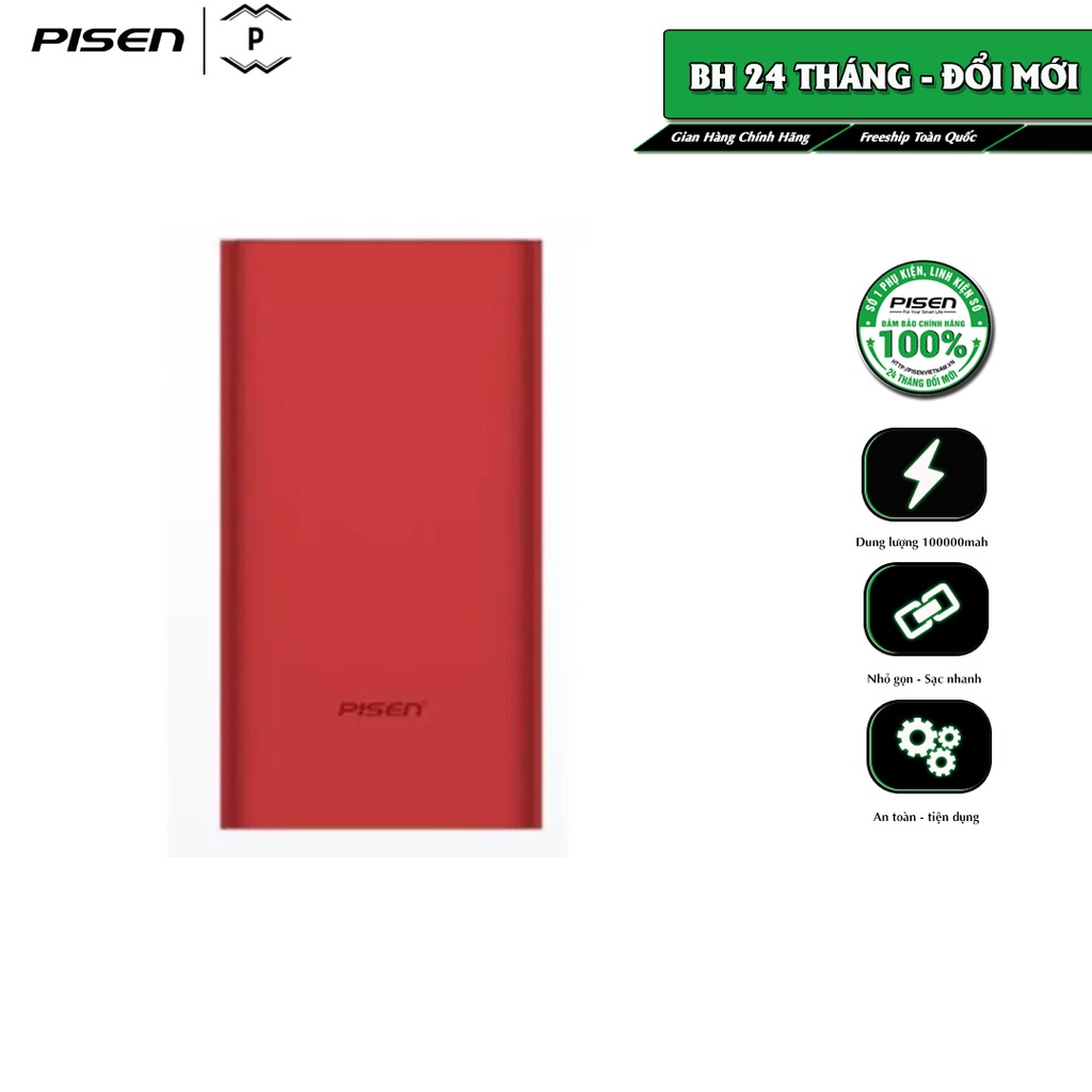 Sạc dự phòng Pisen Color Power 1S 10000mAh - HÀNG CHÍNH HÃNG