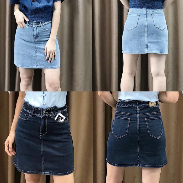 CHÂN VÁY JEAN CẠP TUA RUA | BigBuy360 - bigbuy360.vn