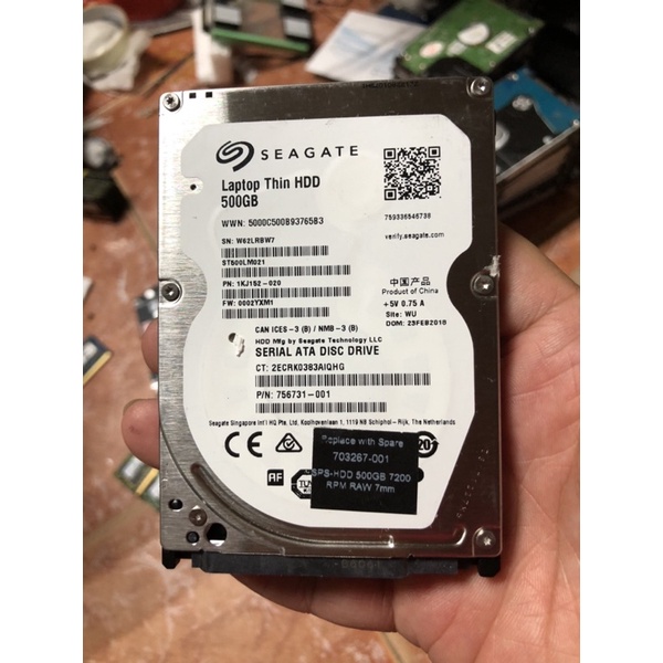 s2-0712 ổ cứng seagate 500gb 7200 vòng chép data, cài win 10