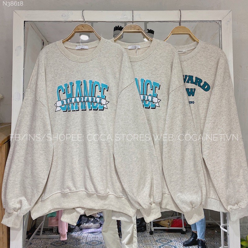 [N38618]🐬 Áo SWE nỉ da cá CHANGE (Có sẵn/ảnh thật)