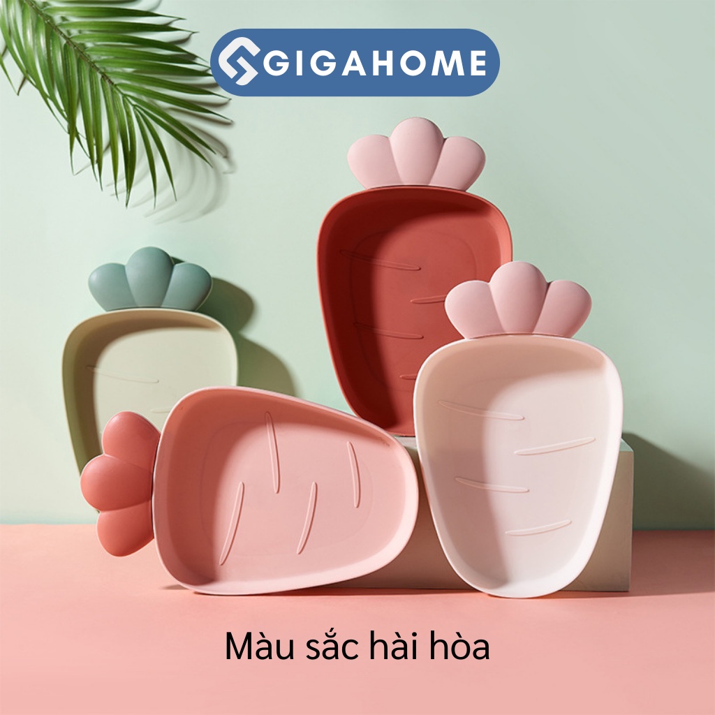Đĩa, Khay Trái Cây Đựng Hoa Quả, Đồ Ăn Dặm Hình Cà Rốt Trang Trí Decor Bàn GIGAHOME 9378